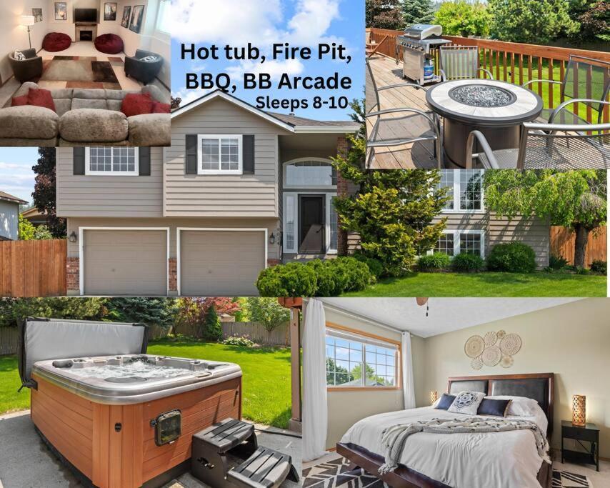 Hot Tub! Sleeps 8-11Upscale Area Villa Spokane Exterior photo